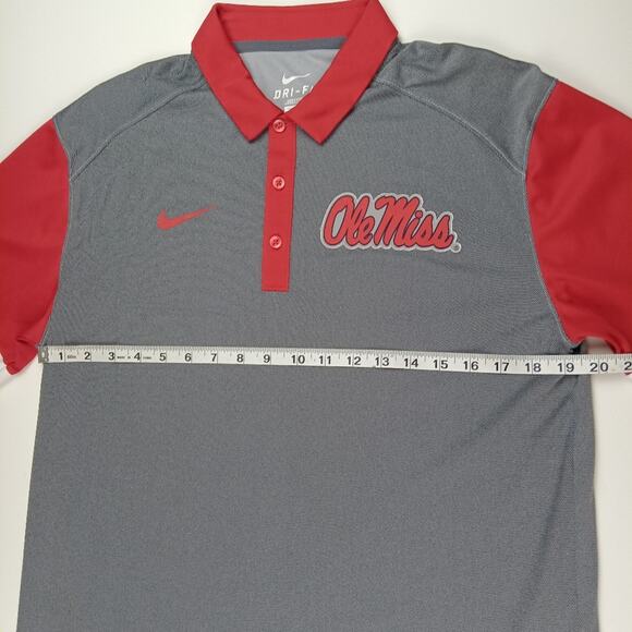 Ole Miss Nike Dri Fit Men's Polo Golf Shirt Medium - Picture 5 of 6
